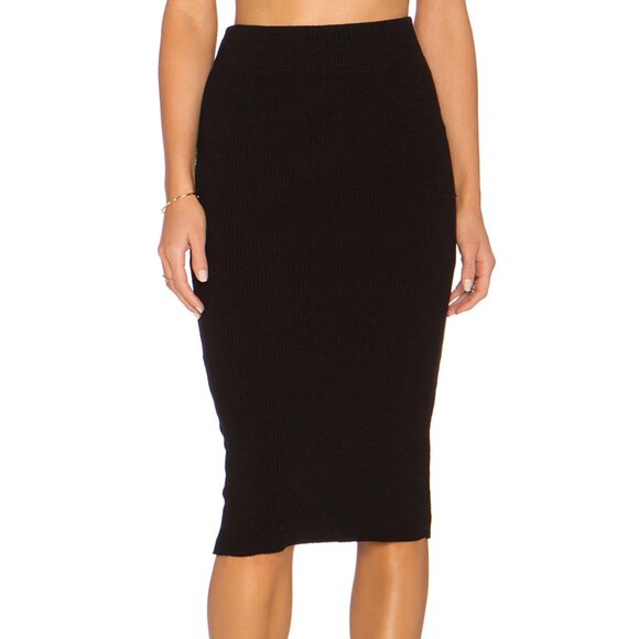 James Perse rib knit Skinny Midi Skirt - Picture 1 of 4